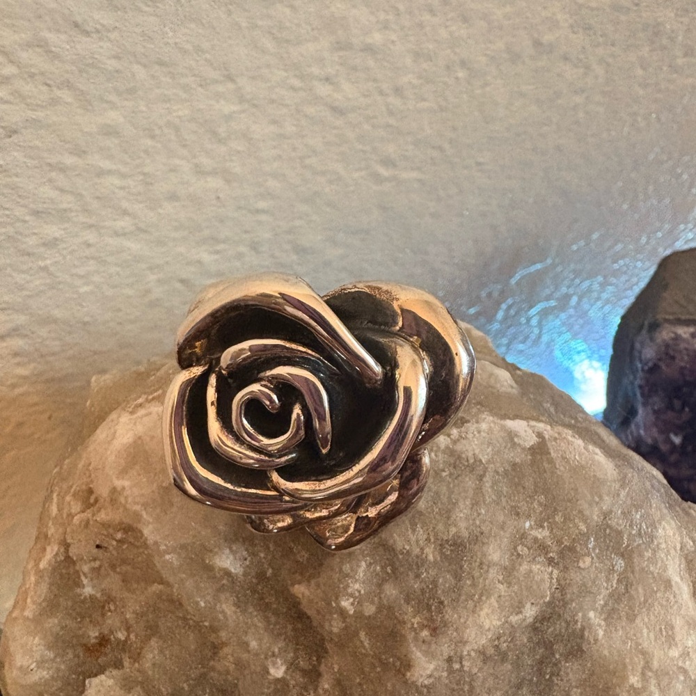 Silver Rose Ring - image 1